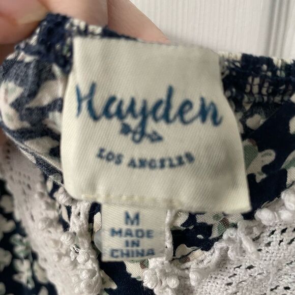 Hayden Los Angeles Navy Floral Jumpsuit with Pockets Size Medium - Picture 7 of 7